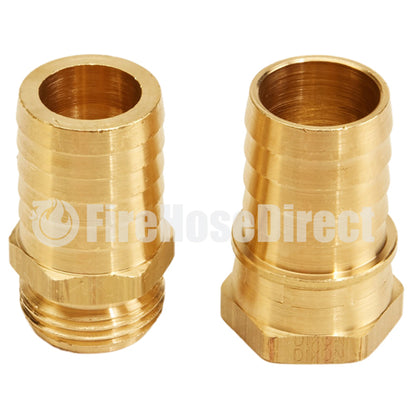 Brass Garden Hose Coupling Set (1" Hose)