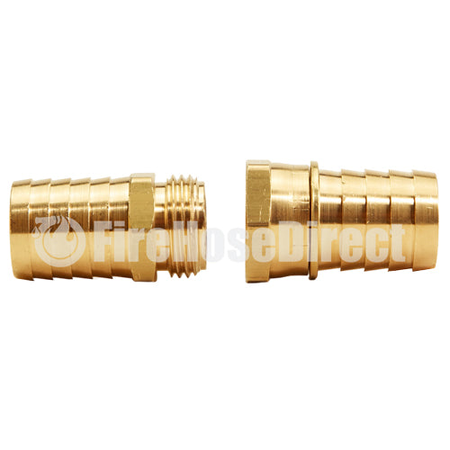 Brass Garden Hose Coupling Set (1" Hose)