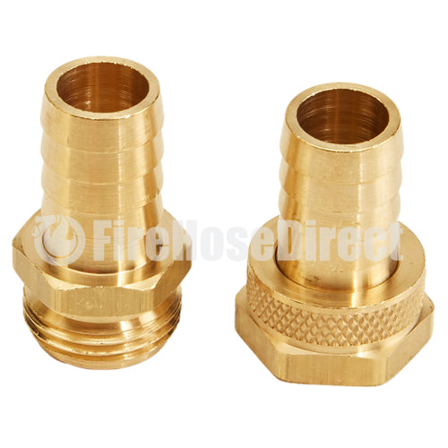 Brass Garden Hose Coupling Set (3/4" Hose)