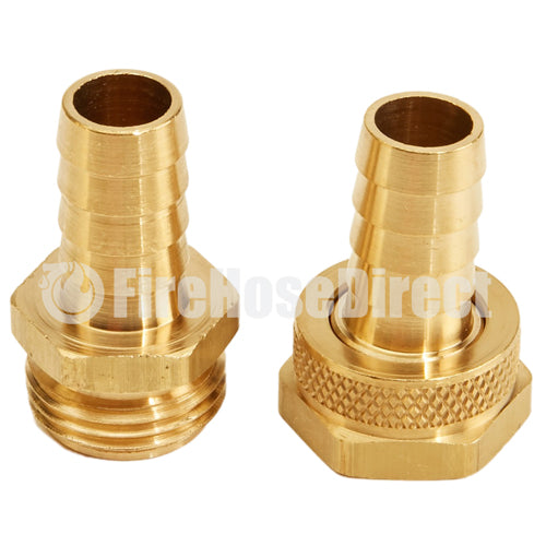 Brass Garden Hose Coupling Set (5/8" Hose)