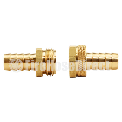 Brass Garden Hose Coupling Set (5/8" Hose)