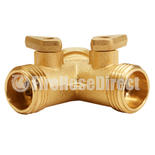 Brass GHT Inlet x (2) GHT Outlet