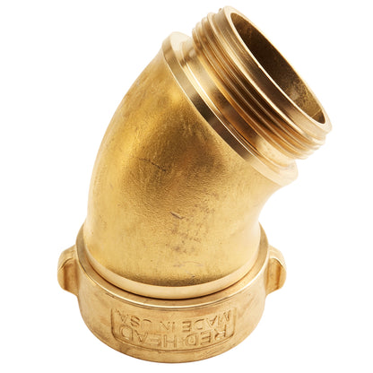 Brass 2 1/2" NH / NST 45 Degree Elbow