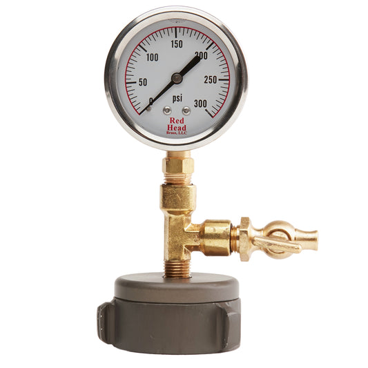 Aluminum 1 1/2" NH Cap Gauge With Bleeder Valve