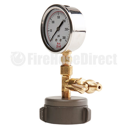 Aluminum 1 1/2" NH Cap Gauge With Bleeder Valve