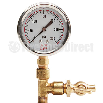 Aluminum 1 1/2" NH Cap Gauge With Bleeder Valve