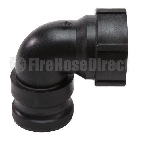 Plastic 2" Male Camlock x 2" Female NPT 90 Degree Elbow