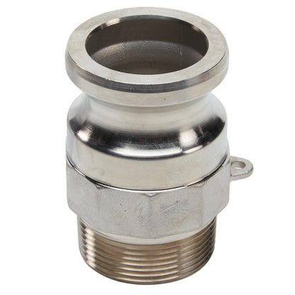 Stainless Steel 1 1/2" Camlock Male x 1 1/2" NPT Male