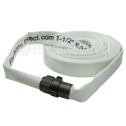 White 1 1/2" x 100' Single Jacket Mill Hose (Alum NH Couplings)