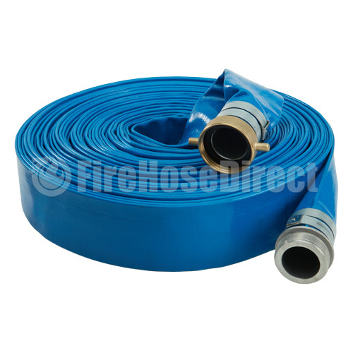 Blue 2" x 100' Lightweight Discharge Hose