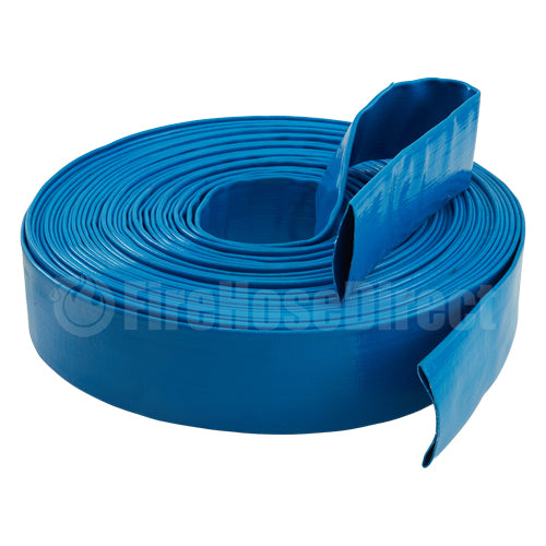 Blue 2" x 100' Lightweight Uncoupled Discharge Hose