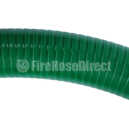 Green 2" x 20' Camlock Suction Hose