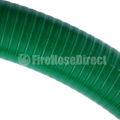 Green 2" x 20' Camlock / Threaded Suction Hose