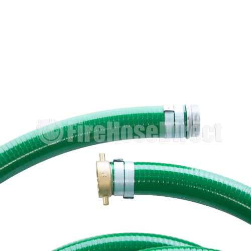 Green 2" x 20' Thread / Thread Suction Hose