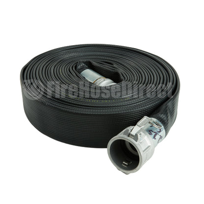 Black 2" x 50' Camlock Rubber Heavy-Duty Hose