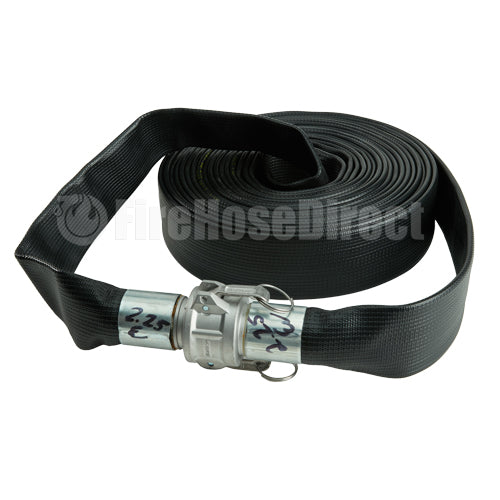 Black 2" x 50' Camlock Rubber Heavy-Duty Hose