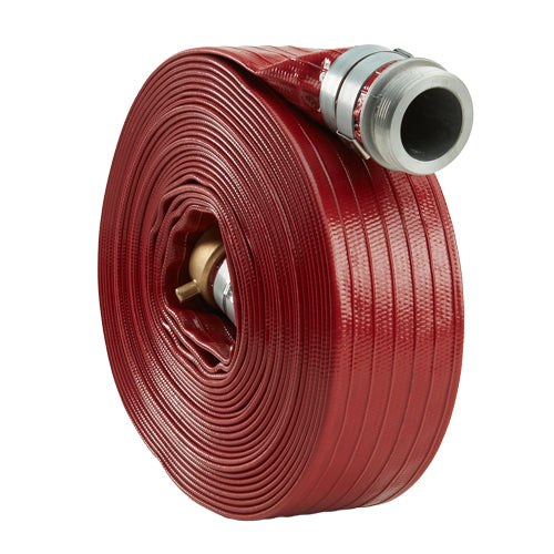 Red 2" x 50' Medium Duty Discharge Hose