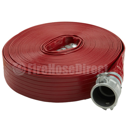 Red 2" x 100' Camlock Medium Duty Hose