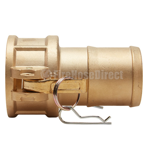 Brass 2 1/2" Female Camlock to Hose Shank