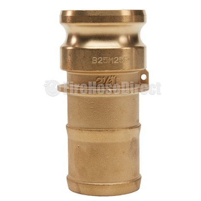 Brass 2 1/2" Male Camlock to Hose Shank