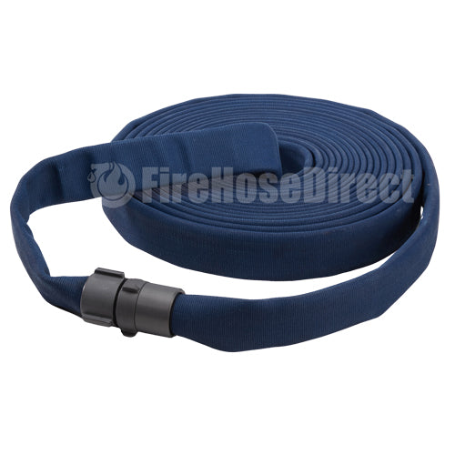 Blue 1 1/2" x 50' Double Jacket Fire Hose (Alum NH Couplings)