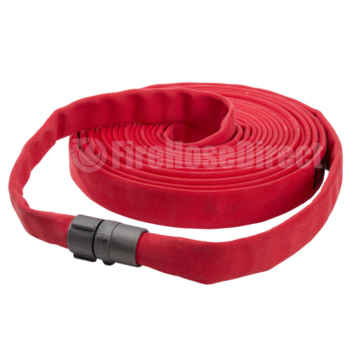 Red 1 1/2" x 50' Double Jacket Fire Hose (Alum NH Couplings)