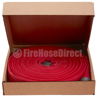 Red 1 1/2" x 50' Double Jacket Fire Hose (Alum NH Couplings)