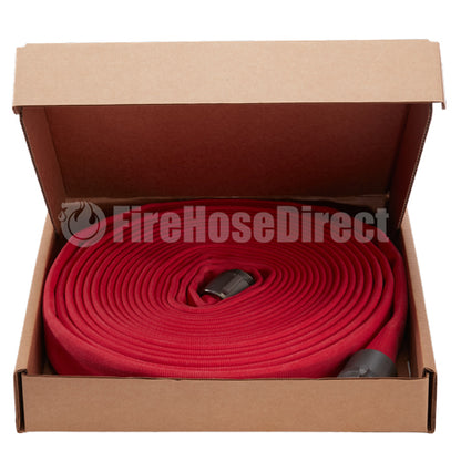 Red 1 1/2" x 15' Double Jacket Fire Hose (Alum NH Couplings)