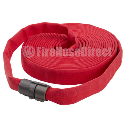 Red 1 1/2" x 15' Double Jacket Fire Hose (Alum NH Couplings)