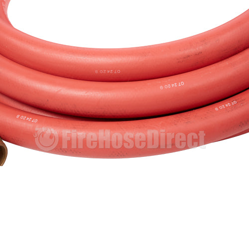 1 1/2" x 50' Non-Collapsible Rubber Hose (1 1/2" NH Threads)