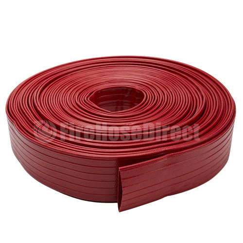 Red 2" x 100' Medium-Duty Uncoupled Discharge Hose