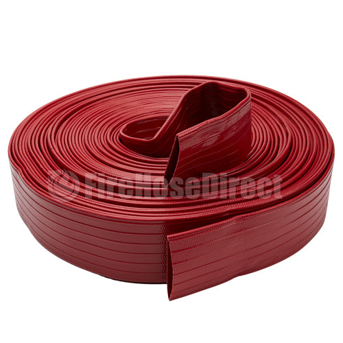 Red 2" x 100' Medium-Duty Uncoupled Discharge Hose