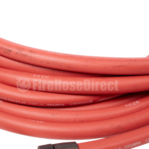 3/4" x 50' Non-Collapsible Rubber Hose (1" NH Threads)