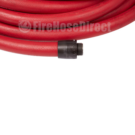 Red 1 x 100' Non-Collapsible High Pressure Rubber Hose (Alum 1 NH  Couplings)