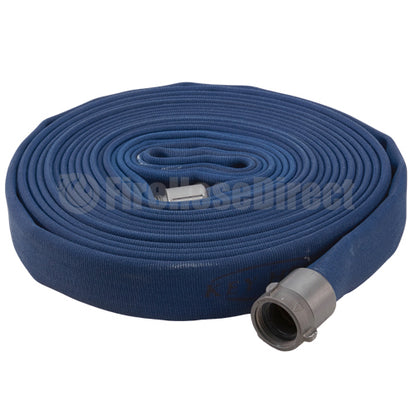 Blue 1 3/4" x 50' Double Jacket Fire Hose (Alum 1 1/2" NH Couplings)