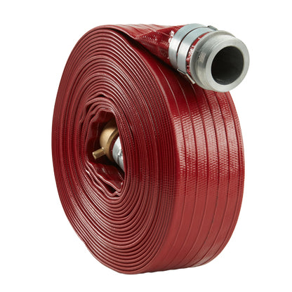 Red 4" x 50' Medium Duty Discharge Hose