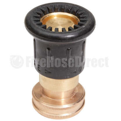 Brass 1 1/2" Full Bumper Fire Nozzle (NH)