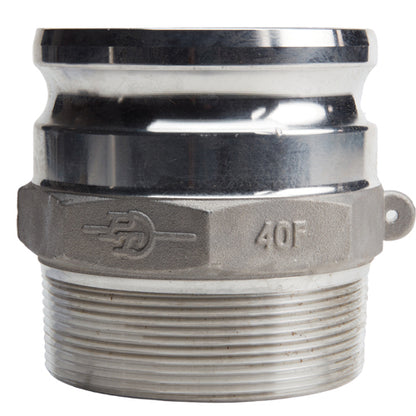 Aluminum 4" Male Camlock x 4" Male NPT