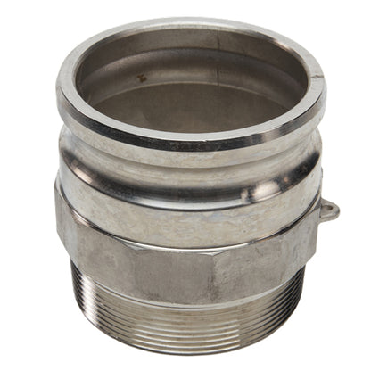 Stainless Steel 4" Camlock Male x 3" NPT Male (USA)