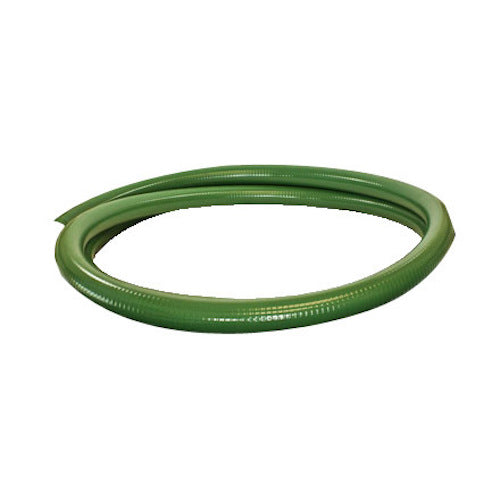 Green 3" x 15' Uncoupled Suction Hose