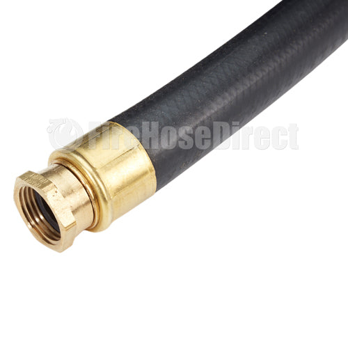 Heavy-Duty Black 1" x 50' Garden Hose (3/4" GHT Couplings)