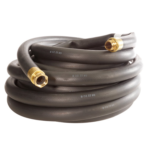 Heavy-Duty Black 3/4" x 50' Garden Hose (GHT Couplings)