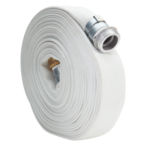 White 3" x 50' Single Jacket Discharge Hose