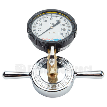 Aluminum 2 1/2" NH Long Handle Cap Gauge With Bleeder Valve