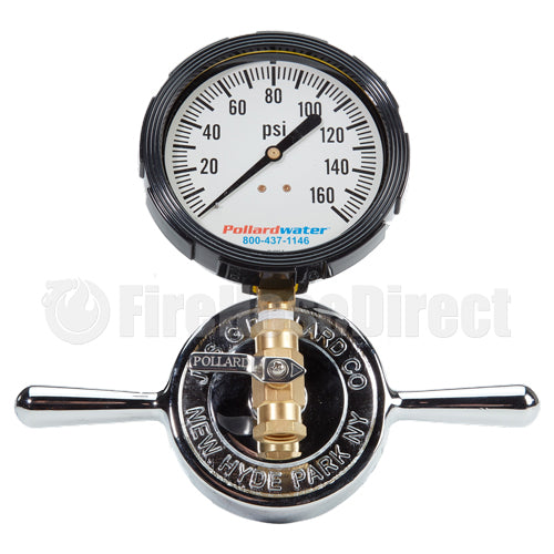 Aluminum 2 1/2" NH Long Handle Cap Gauge With Bleeder Valve