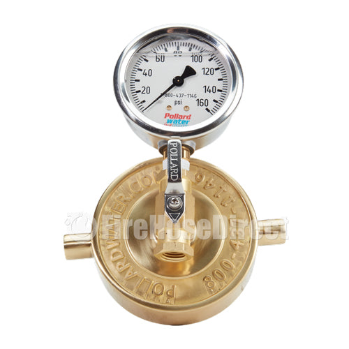 Aluminum 2 1/2" NH Pin Lug Cap Gauge With Bleeder Valve