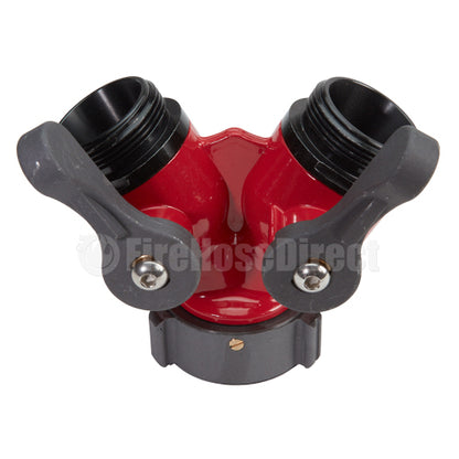 Aluminum Red 1 1/2" NPSH Inlet x (2) 1 1/2" NPSH Outlet