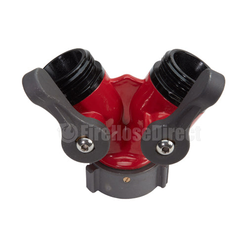 Aluminum Red 1 1/2" NH Inlet x (2) 1 1/2" NH Outlet