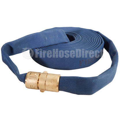 Blue 1 1/2" x 50' Potable Water Hose (Brass NH Couplings)