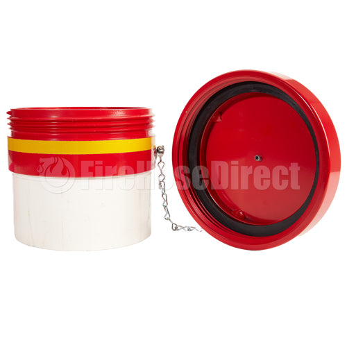 6" Male Dry Hydrant Straight Adapter With Alum Cap